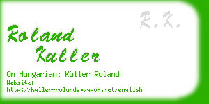 roland kuller business card
